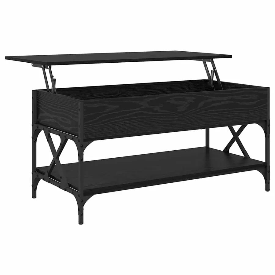 Table basse Chêne noir 100 x 50 x 50 cm Bois d'ingénierie - 5
