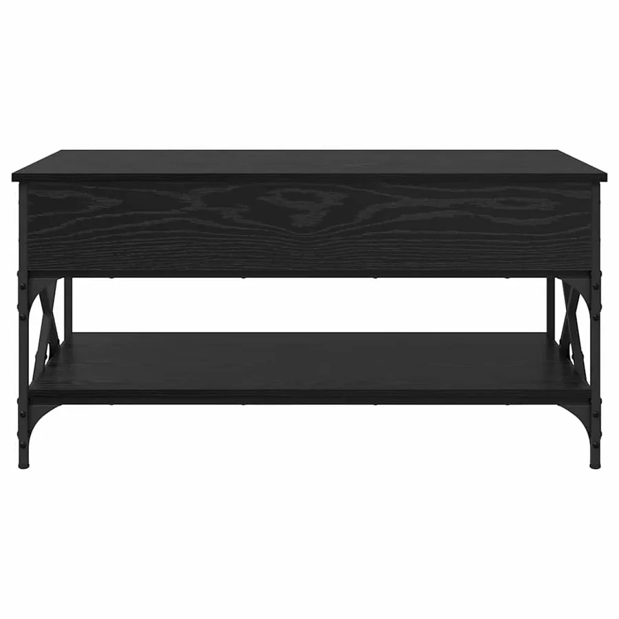 Table basse Chêne noir 100 x 50 x 50 cm Bois d'ingénierie - 6