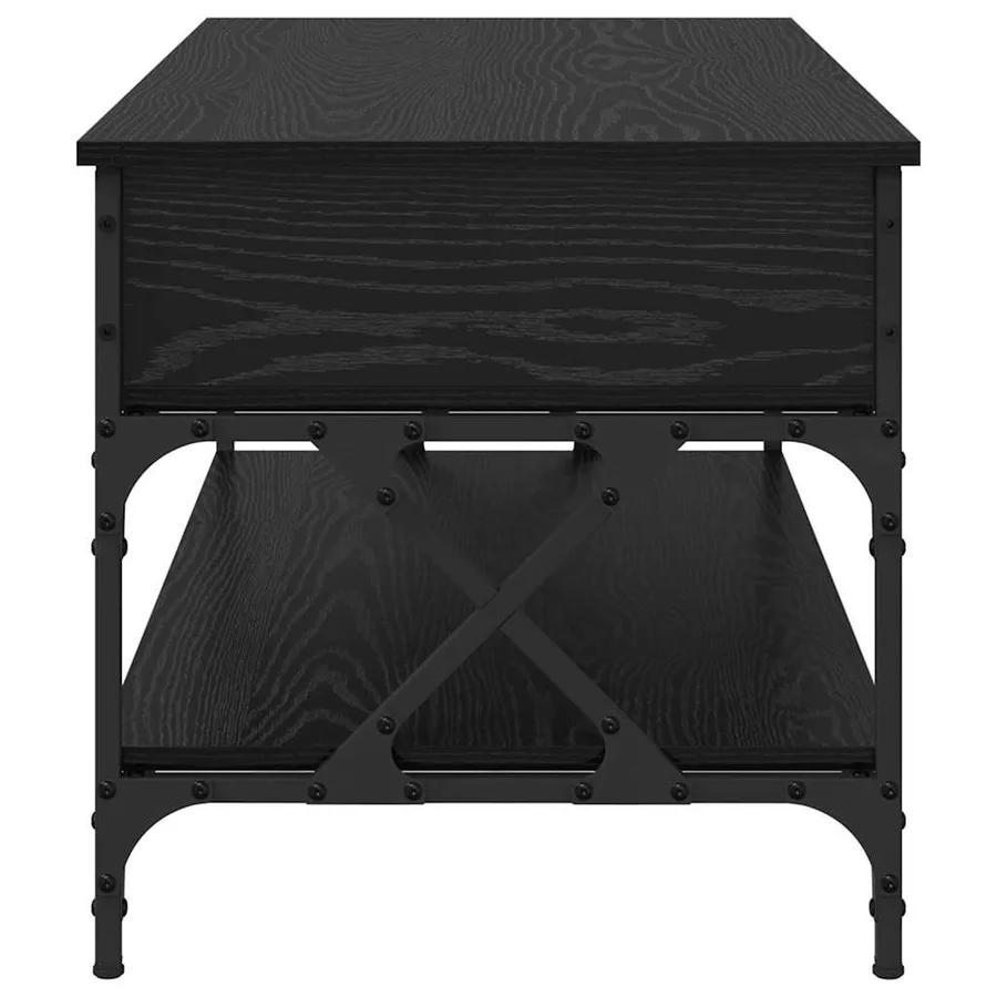 Table basse Chêne noir 100 x 50 x 50 cm Bois d'ingénierie - 7