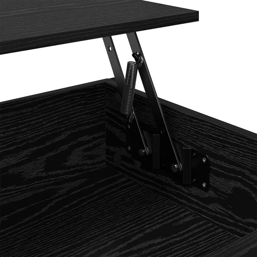 Table basse Chêne noir 100 x 50 x 50 cm Bois d'ingénierie - 8