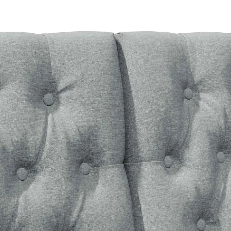 Tête de lit capitonnée Gris clair 150 cm Pin massif - 7