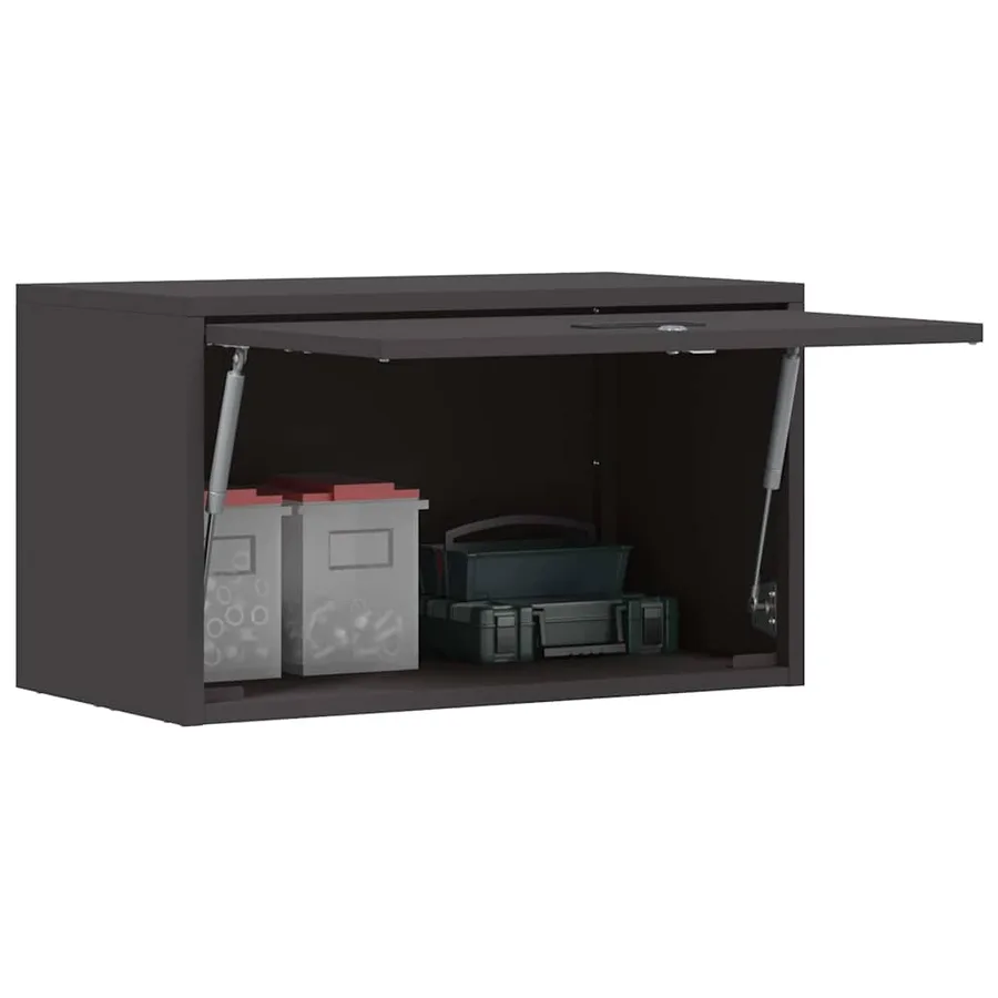 Armoire murale pour garage Noir 60 x 33 x 35 cm - 3