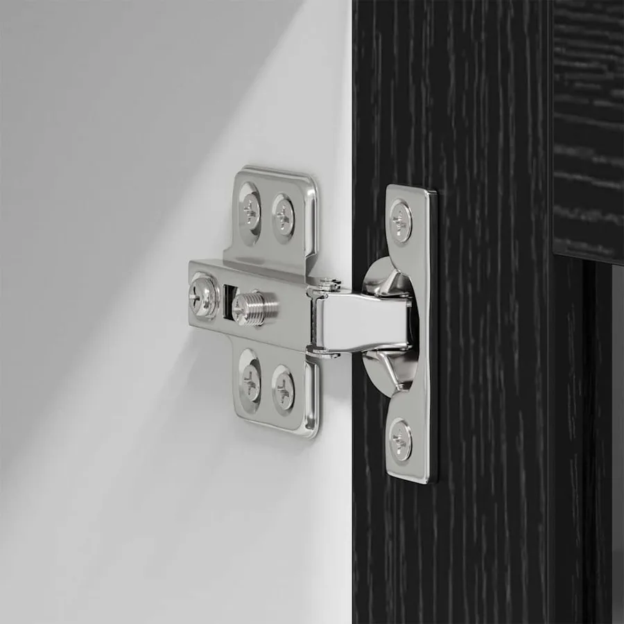 Armoire suspendue avec porte 2 pcs Chêne noir 40 x 31 x 80 cm - 8