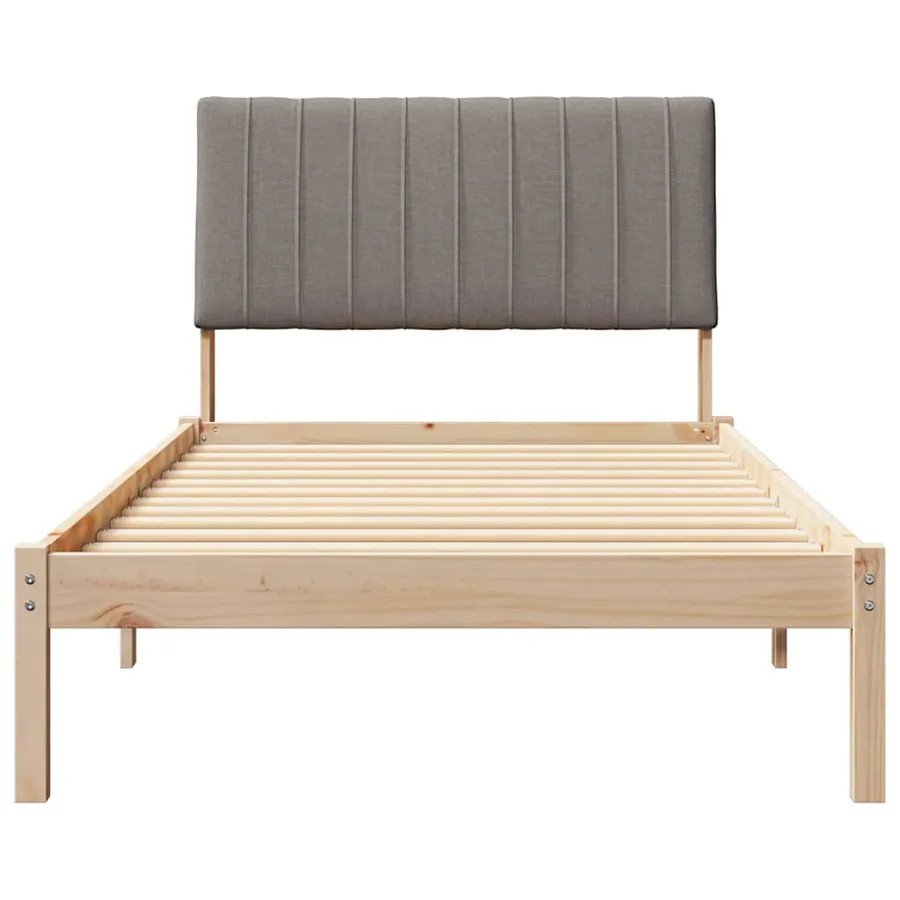 Cadre de lit avec tête de lit Marron 100 x 200 cm Pin massif - 5