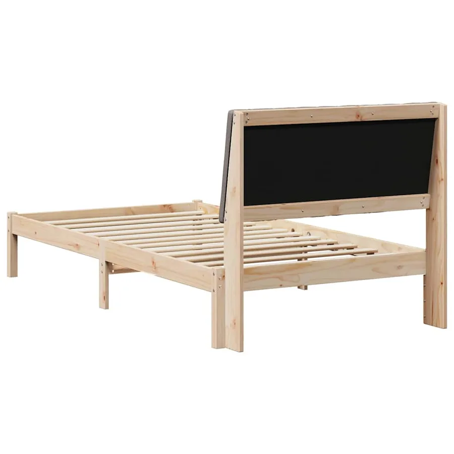 Cadre de lit avec tête de lit Marron 100 x 200 cm Pin massif - 7