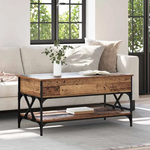 Table basse Bois Ancien 100 x 50 x 50 cm Bois d'ingénierie