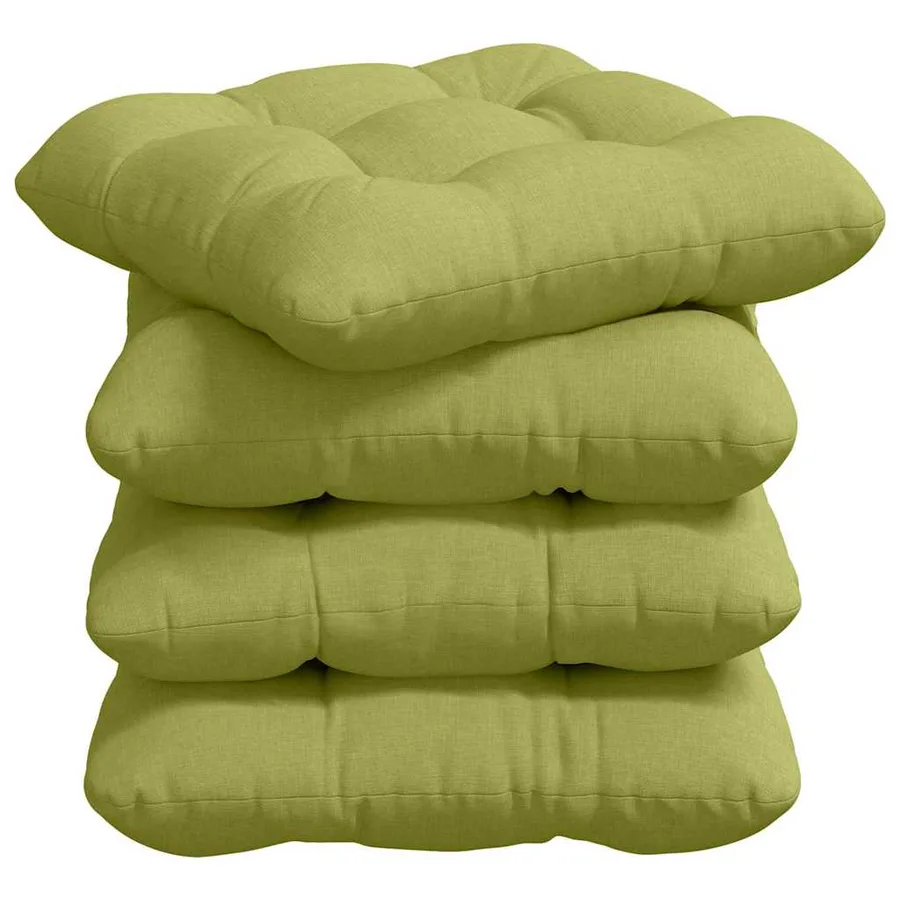 Coussins de siège 4 pcs Vert clair 45 x 45 x 12 cm tissu - 2