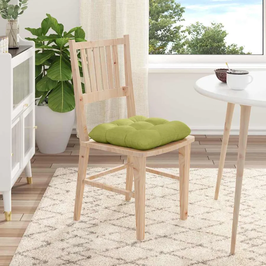 Coussins de siège 4 pcs Vert clair 45 x 45 x 12 cm tissu - 4