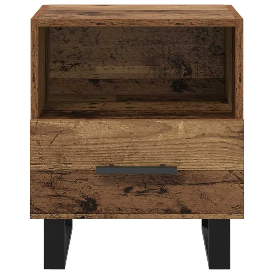 Cabinet de chevet avec tiroir Bois ancien 40 x 35 x 47,5 cm - 6