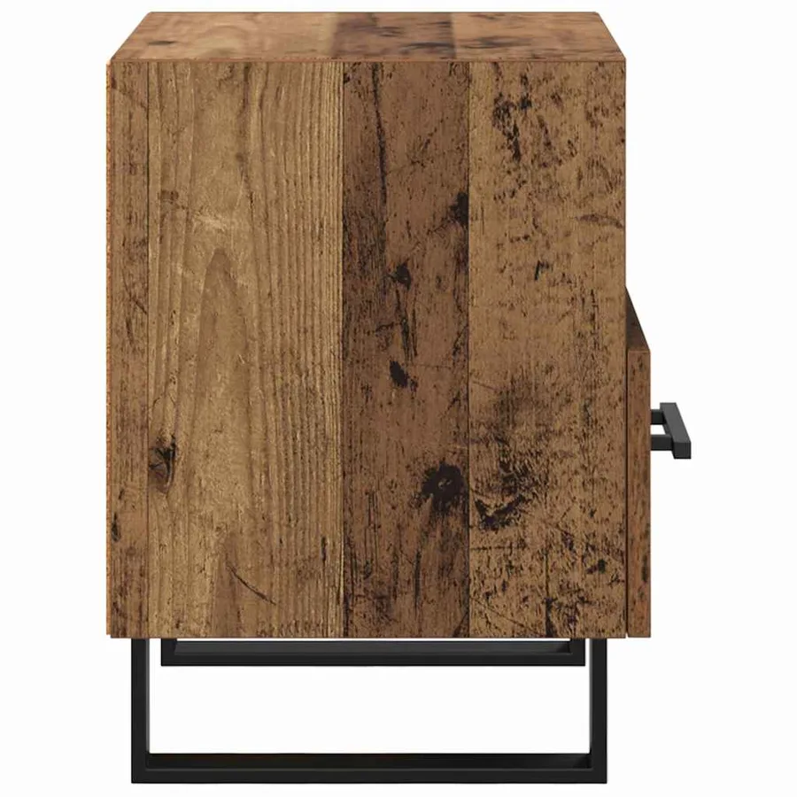 Cabinet de chevet avec tiroir Bois ancien 40 x 35 x 47,5 cm - 7
