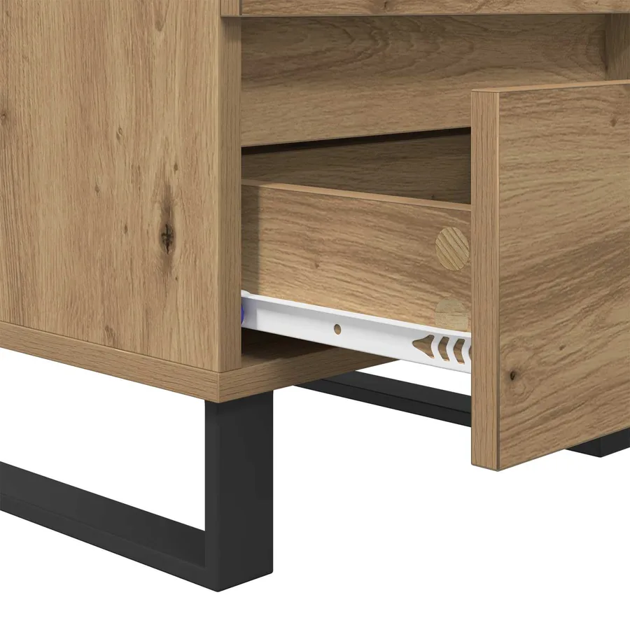 Cabinet de chevet 2 pc Chêne artisanal 40 x 35 x 50 cm - 10
