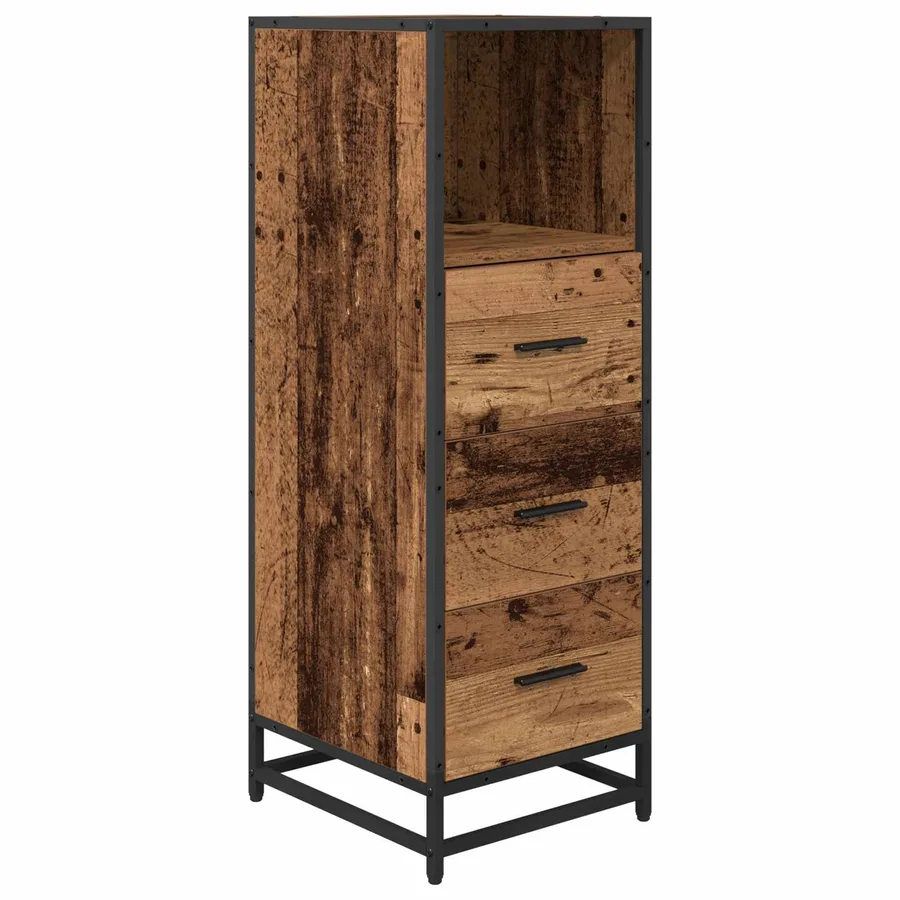 Ensemble de mobilier de salle de bain 3 pcs Bois Ancien - 6