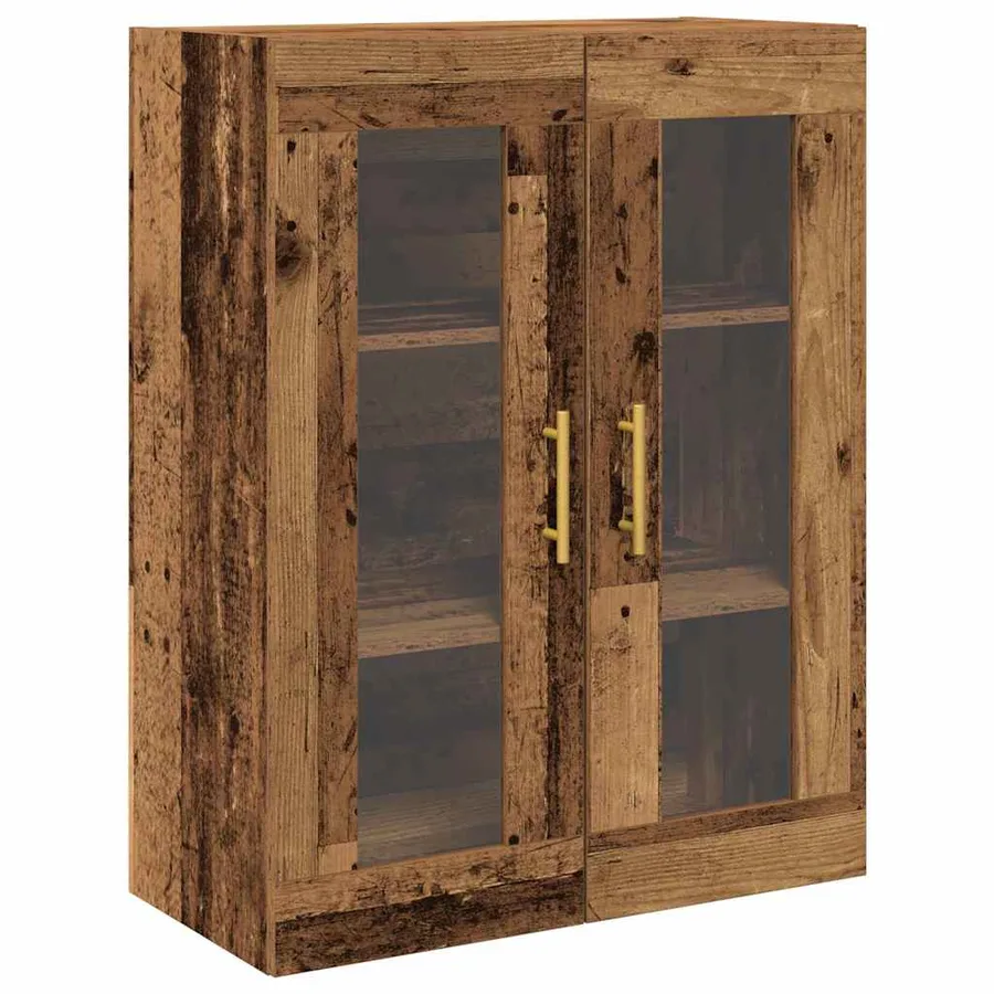 Haut Armoire 2 pcs Bois ancien Bois d'ingénierie - 7