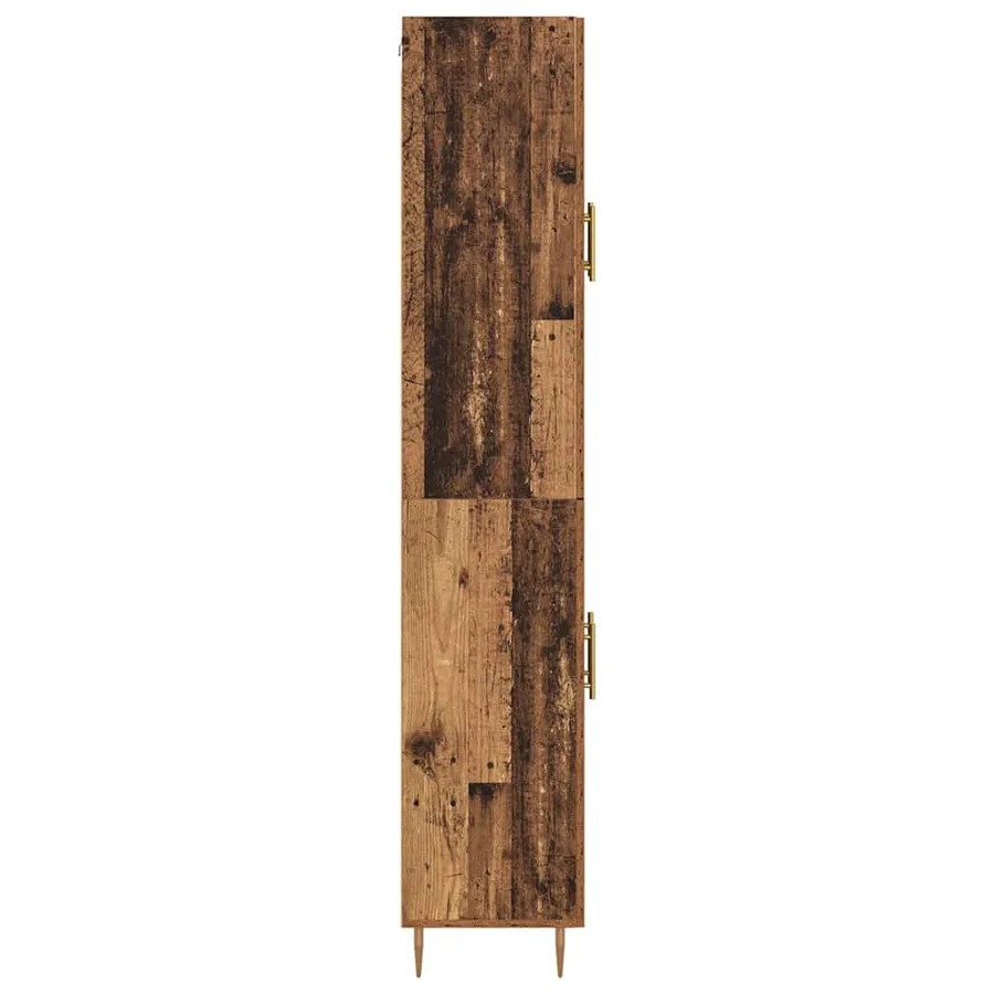 Haut Armoire 2 pcs Bois ancien Bois d'ingénierie - 9