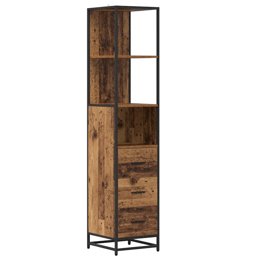 Ensemble de mobilier de salle de bain 4 pcs Bois Ancien - 7