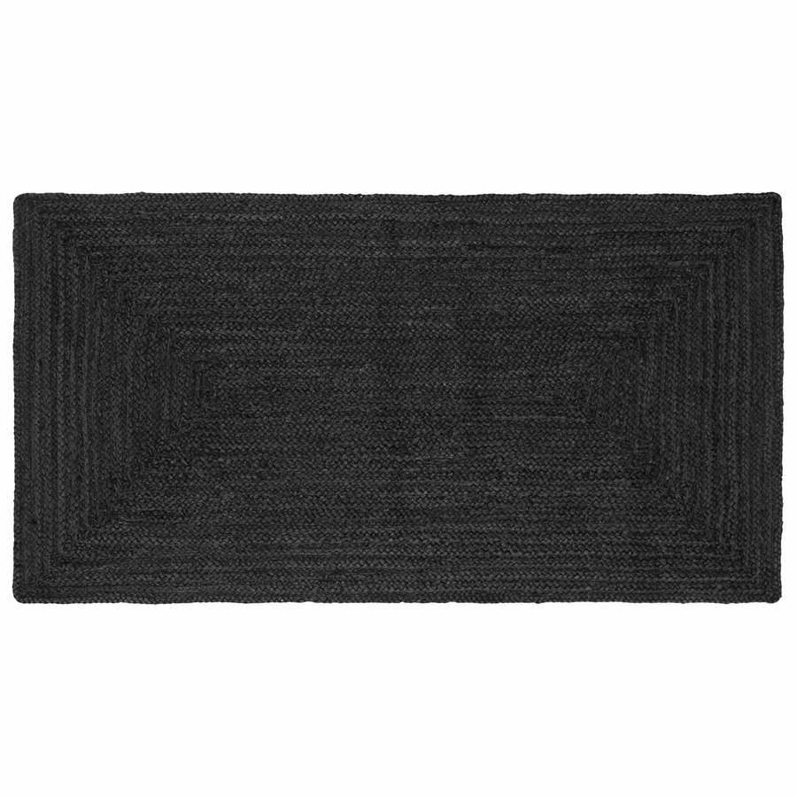 Tapis de surface Rectangulaire Gris foncé 100 x 200 cm Jute