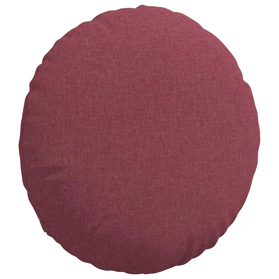 Coussins de siège 2 pcs Bordeaux Ø50 x 19 cm tissu - 5