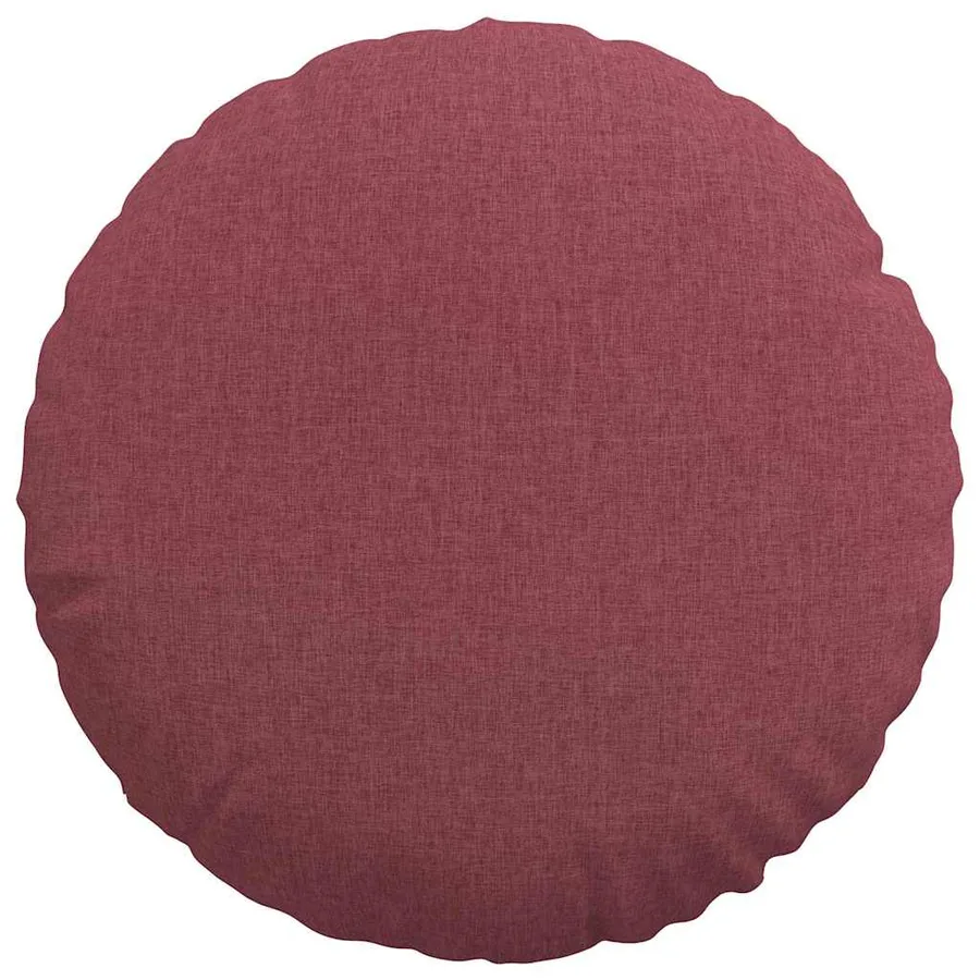 Coussins de siège 2 pcs Bordeaux Ø50 x 19 cm tissu - 6