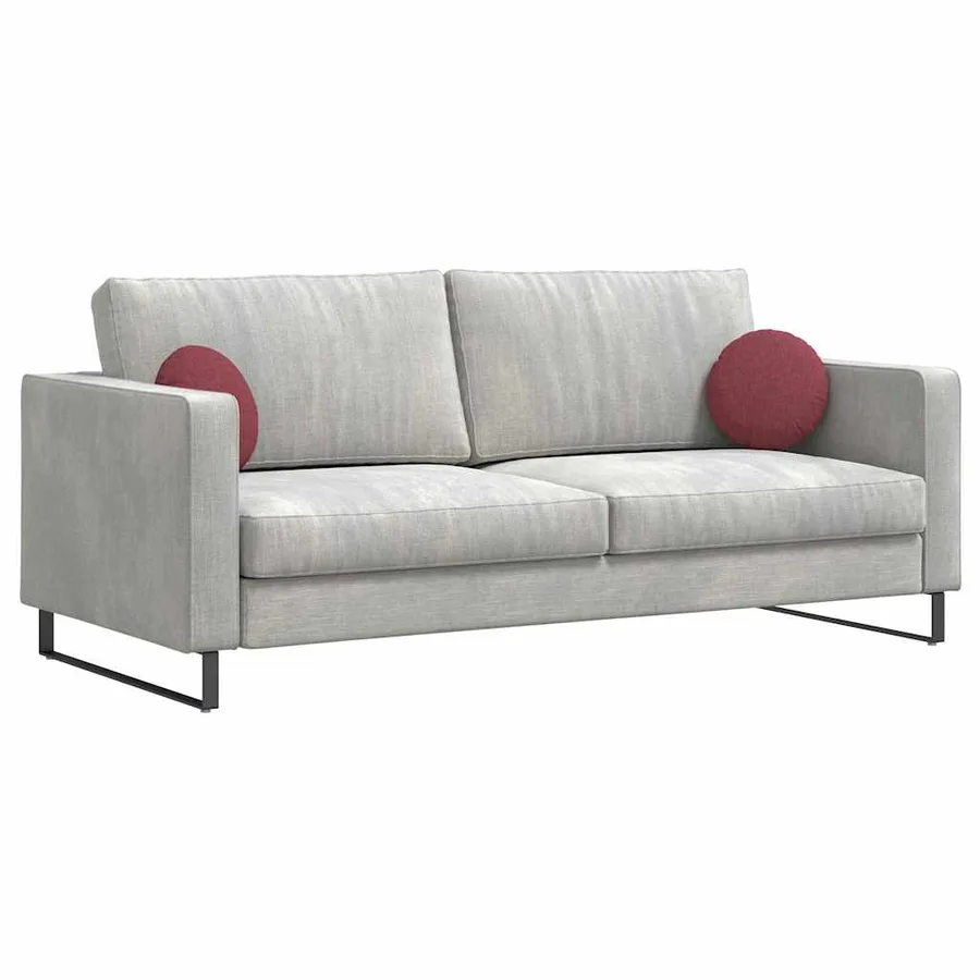 Coussins de siège 2 pcs Bordeaux Ø30 x 13 cm tissu - 3