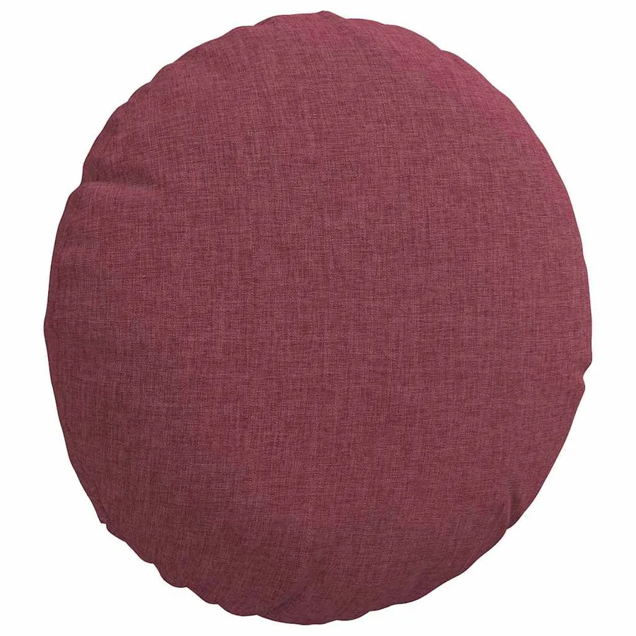 Coussins de siège 2 pcs Bordeaux Ø30 x 13 cm tissu - 5