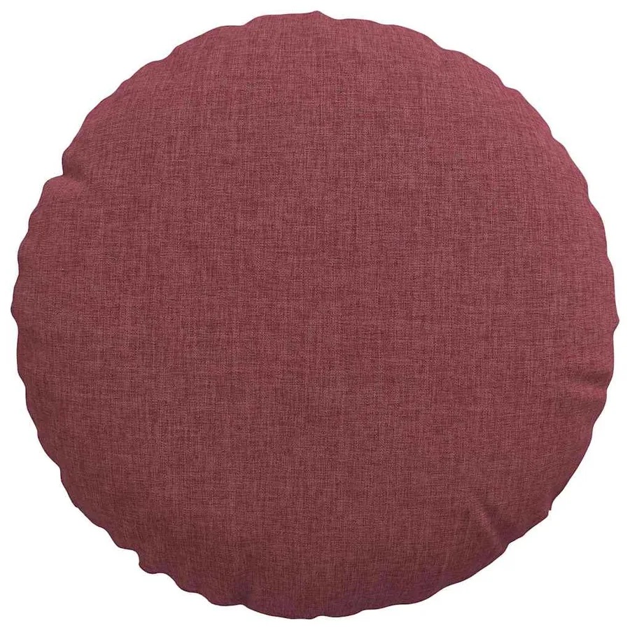 Coussins de siège 2 pcs Bordeaux Ø30 x 13 cm tissu - 6