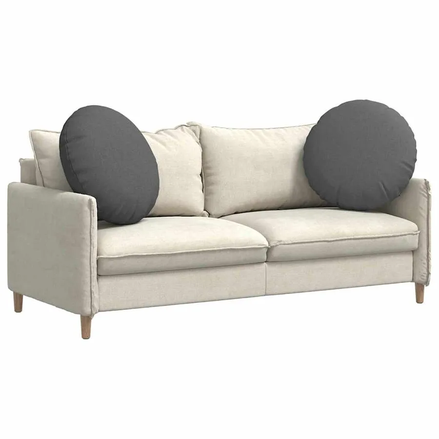 Coussins de siège 2 pcs Gris foncé Ø80 x 29 cm tissu - 3
