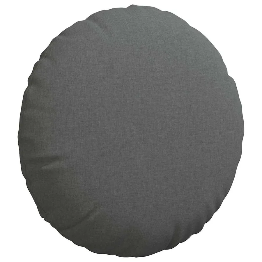Coussins de siège 2 pcs Gris foncé Ø80 x 29 cm tissu - 5