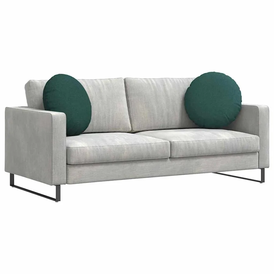 Coussins de siège 2 pcs Vert foncé Ø50 x 19 cm tissu - 3