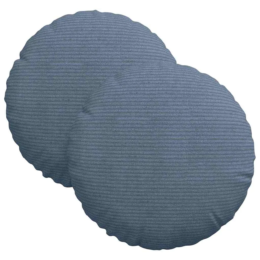 Coussins de siège 2 pcs Bleu Ø30 x 13 cm - 2