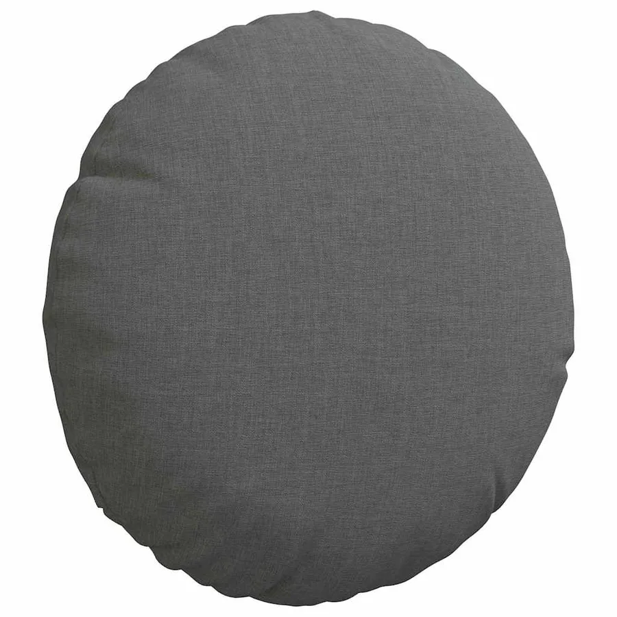 Coussins de siège 2 pcs Gris foncé Ø30 x 13 cm tissu - 5