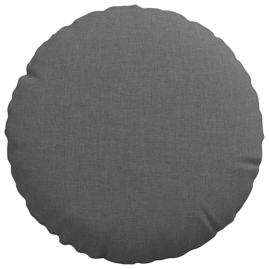 Coussins de siège 2 pcs Gris foncé Ø30 x 13 cm tissu - 6