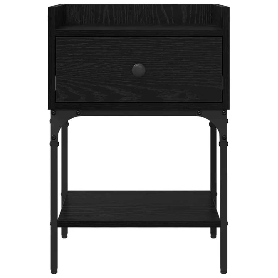 Table de chevet avec tiroir 2 pcs Chêne noir 40 x 29 x 60 cm - 7