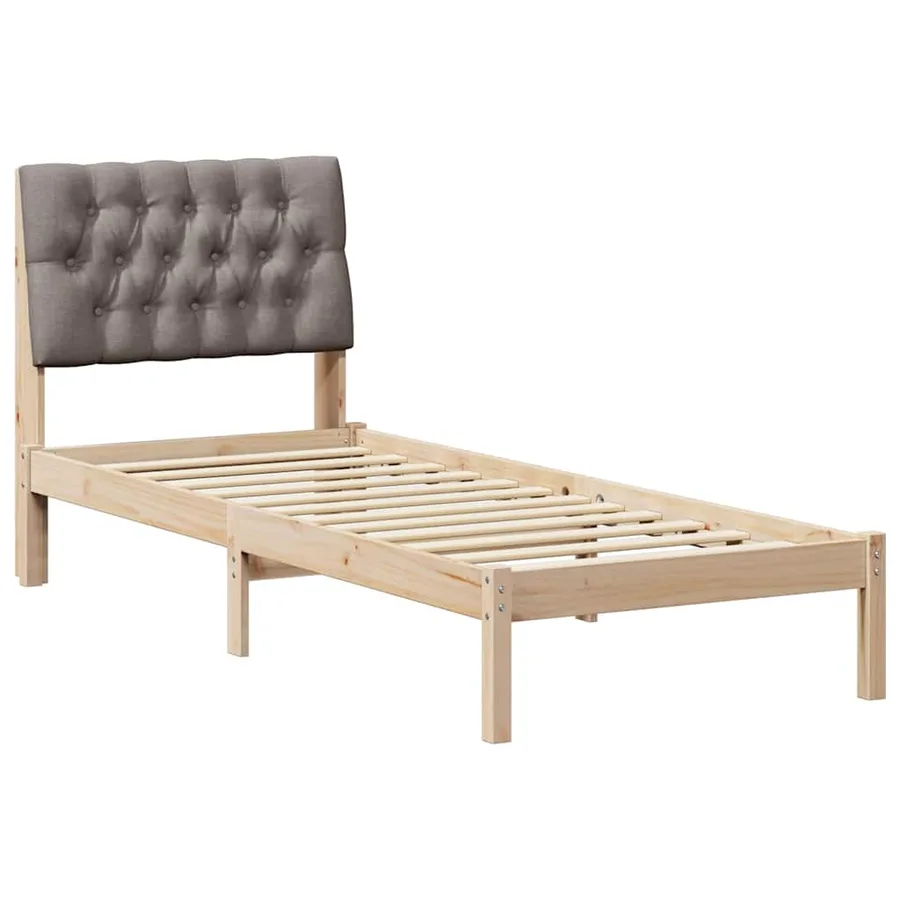 Cadre de lit avec tête de lit rembourrée Marron 75 x 190 cm - 2