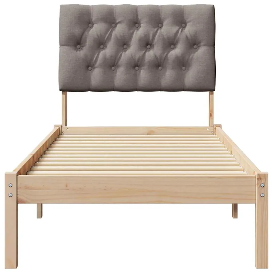 Cadre de lit avec tête de lit rembourrée Marron 75 x 190 cm - 5