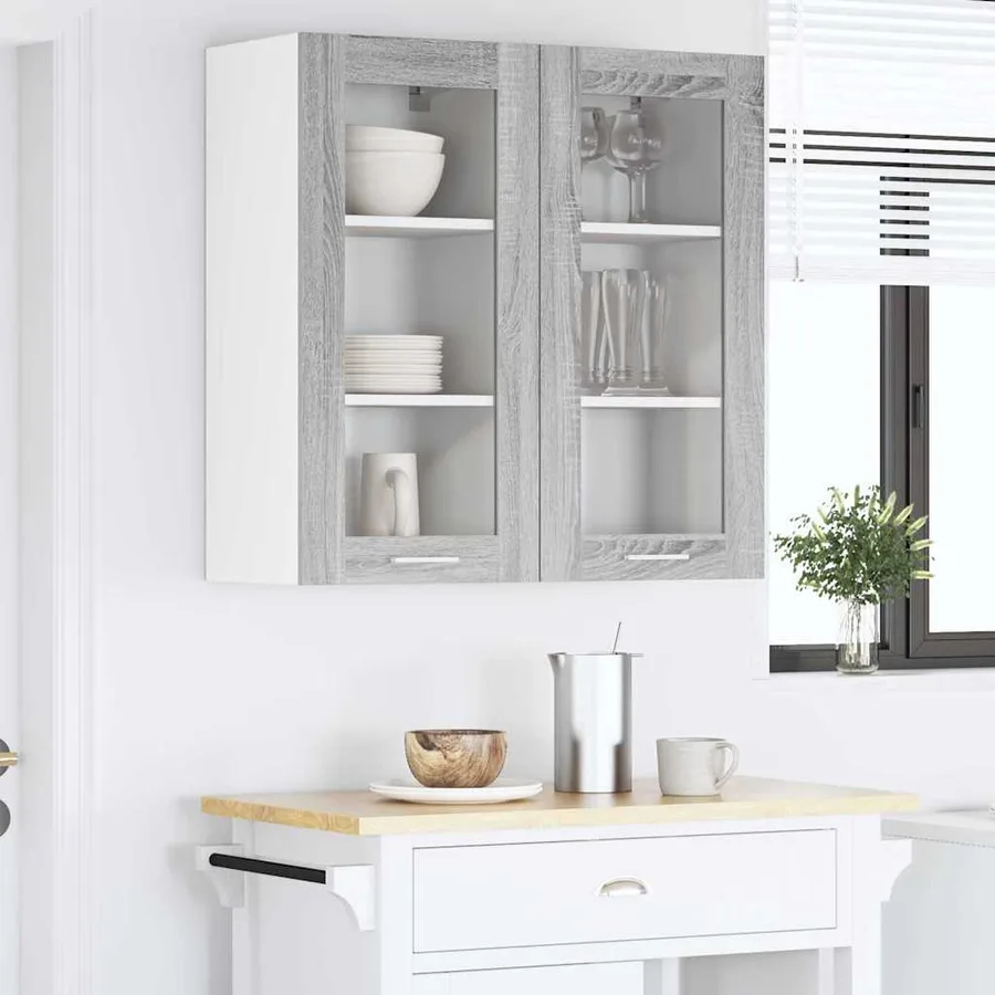 Armoire suspendue Gris Sonoma 40 x 31 x 80 cm Bois d'ingénierie - 4