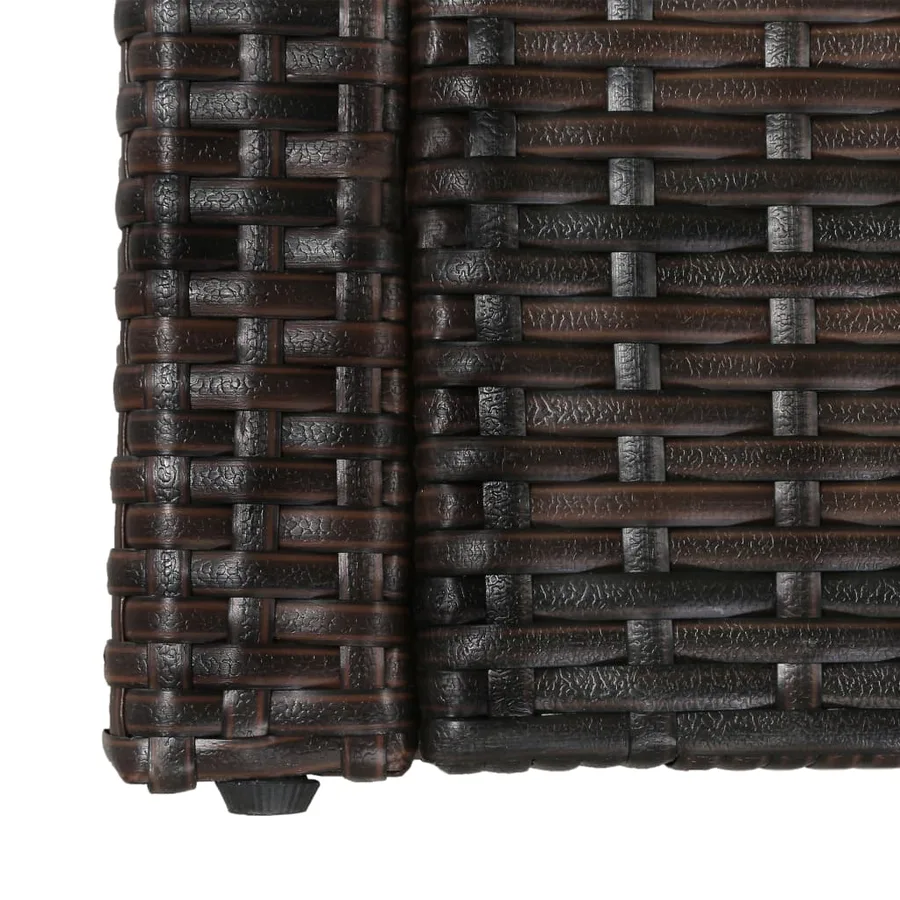 Salon de jardin 5 pcs avec coussins résine tressée marron - 9