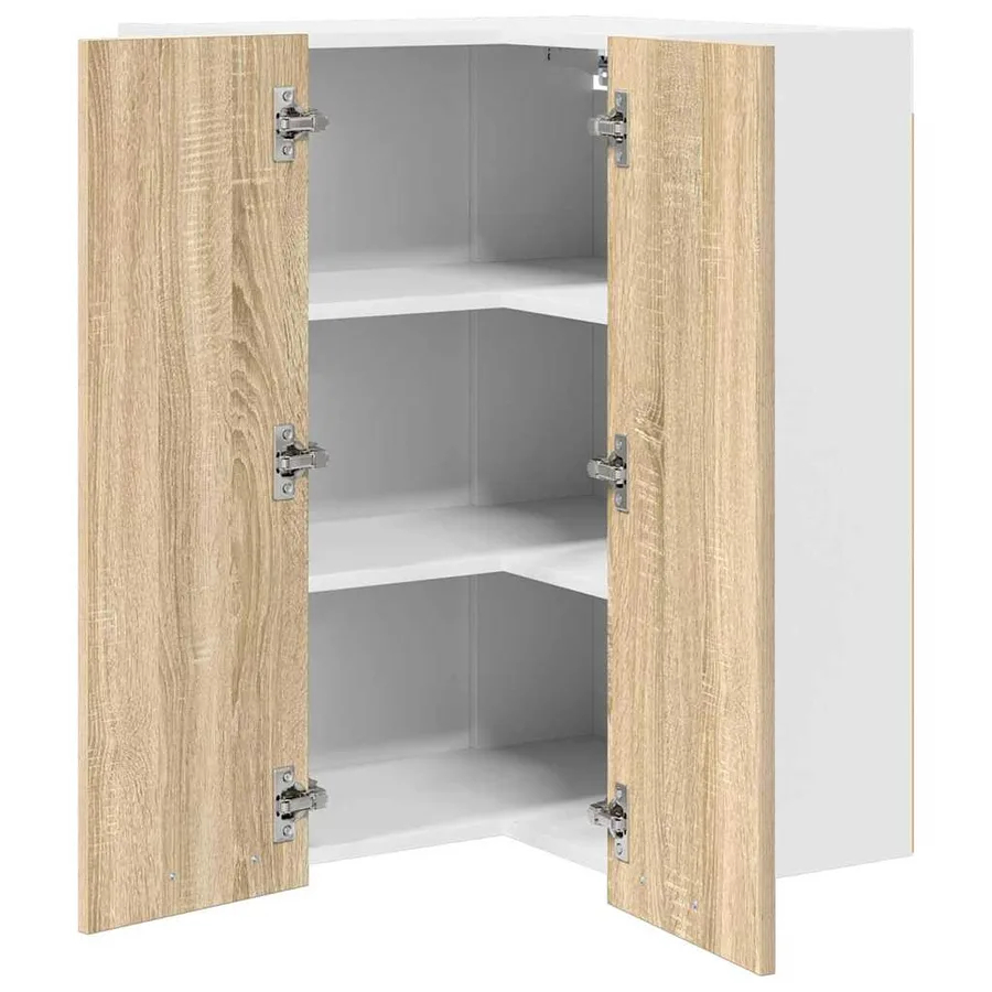 Armoire suspendue Chêne Sonoma et Blanc 57 x 57 x 80 cm - 5