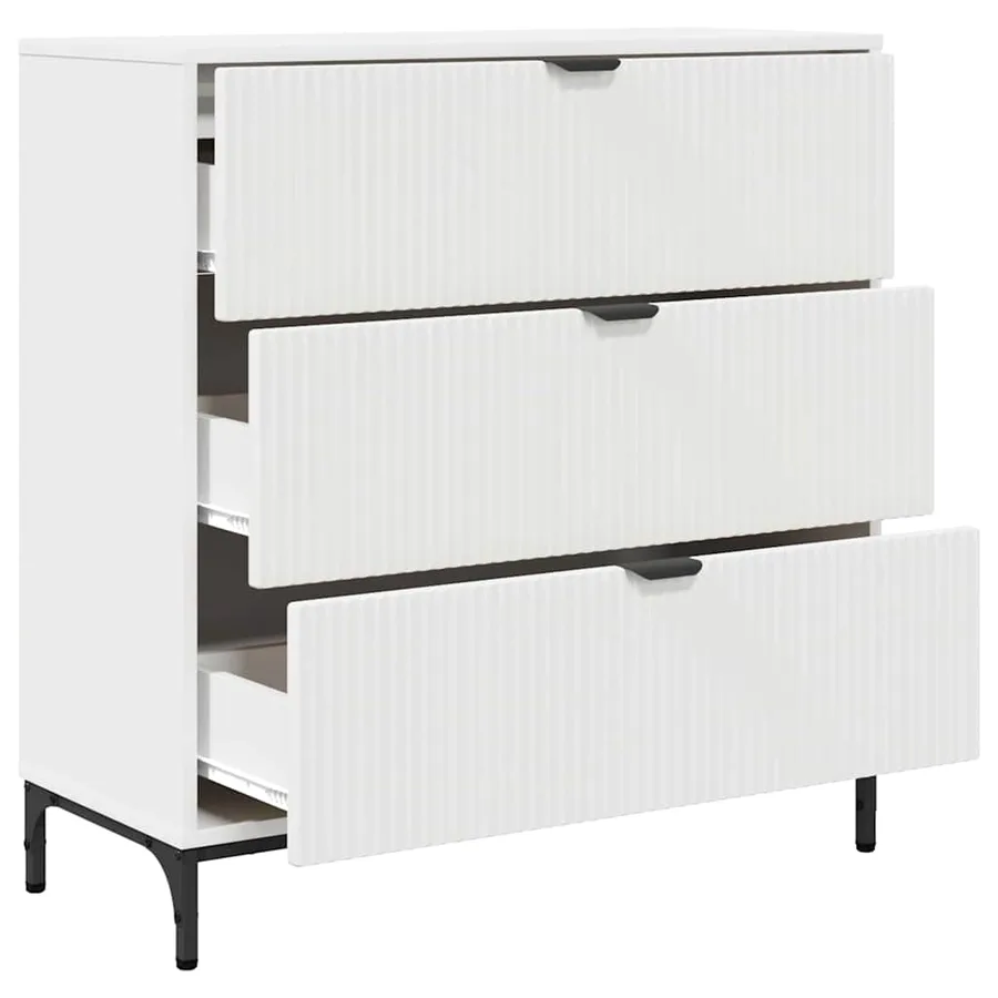 Buffet avec tiroir Blanc 79,5 x 33 x 82 cm Bois d'ingénierie - 5
