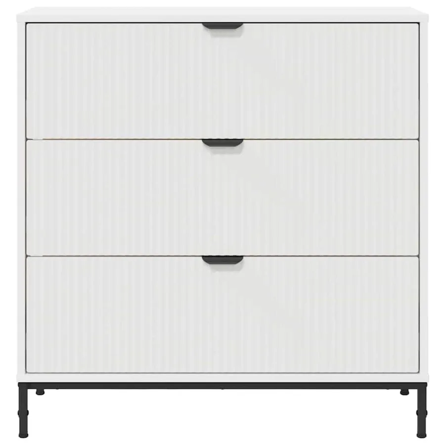 Buffet avec tiroir Blanc 79,5 x 33 x 82 cm Bois d'ingénierie - 6