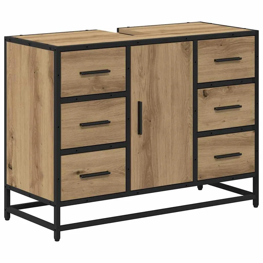 Ensemble de mobilier de salle de bain 2 pc Chêne artisanal - 6