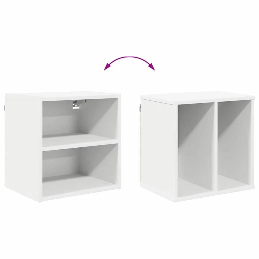 Armoire suspendue Blanc 40 x 29,5 x 40 cm Bois d'ingénierie - 10