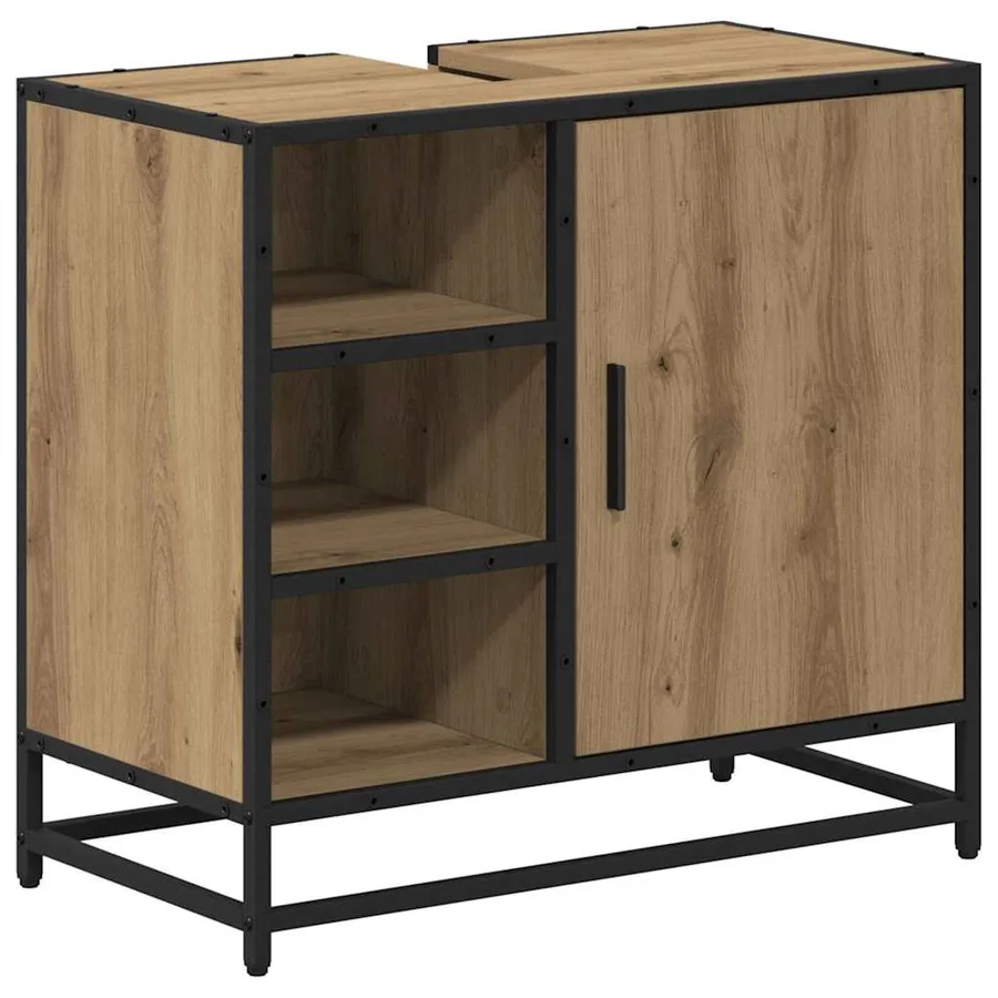 Ensemble de mobilier de salle de bain 3 pc Chêne artisanal - 6