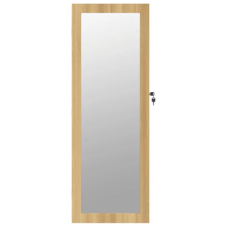 Armoire à bijoux avec miroir murale 37,5x10x106 cm - 4