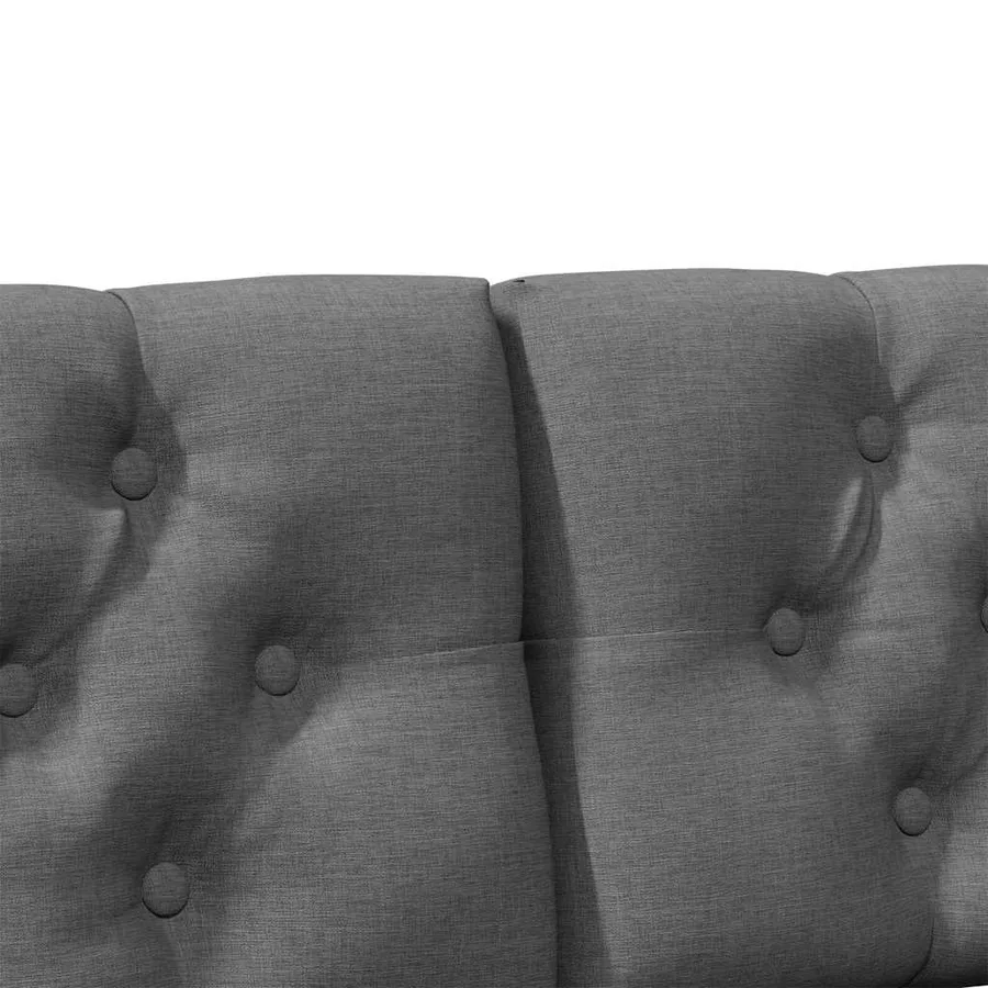 Tête de lit capitonnée Gris foncé 140 cm Pin massif - 7