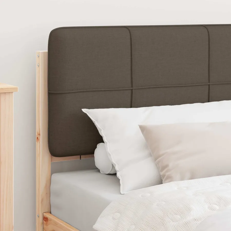 Cadre de lit avec tête de lit rembourrée Taupe 90 x 190 cm - 3