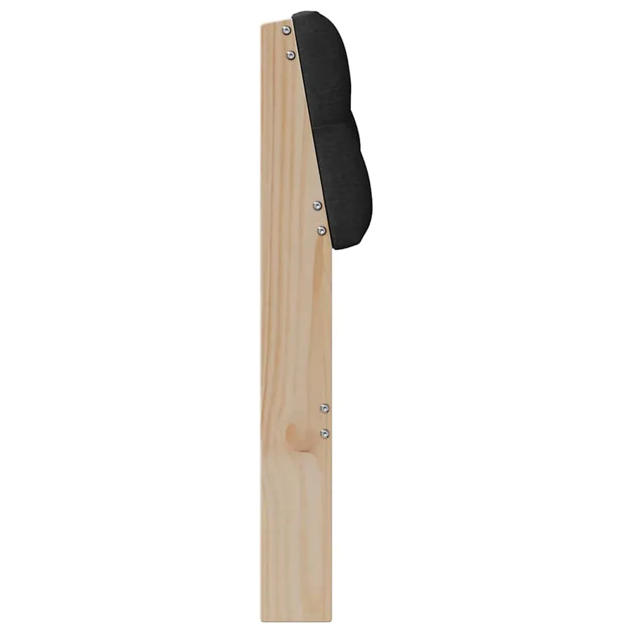 Tête de lit capitonnée Noir 75 cm Pin massif - 5