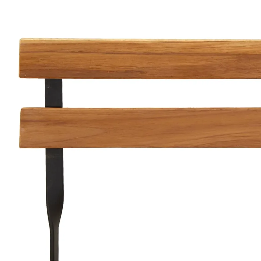 Chaises de bistrot pliantes lot de 4 Bois teck solide et acier - 8