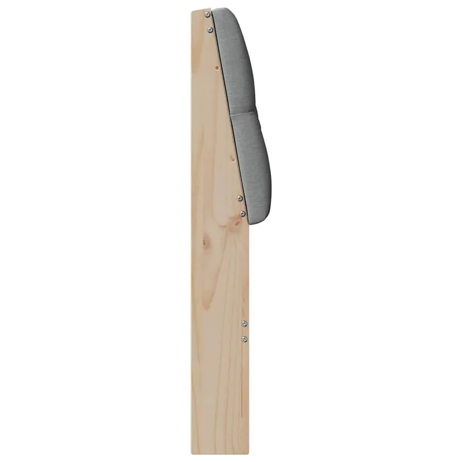 Tête de lit capitonnée Gris clair 75 cm Pin massif - 5