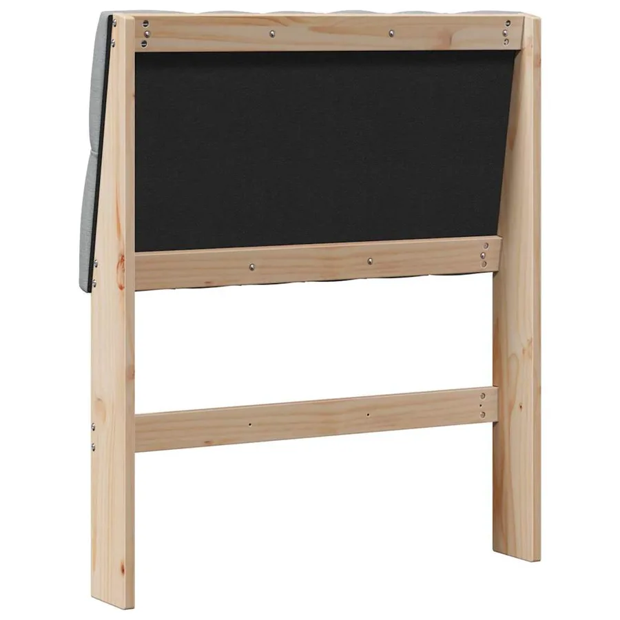 Tête de lit capitonnée Gris clair 75 cm Pin massif - 6