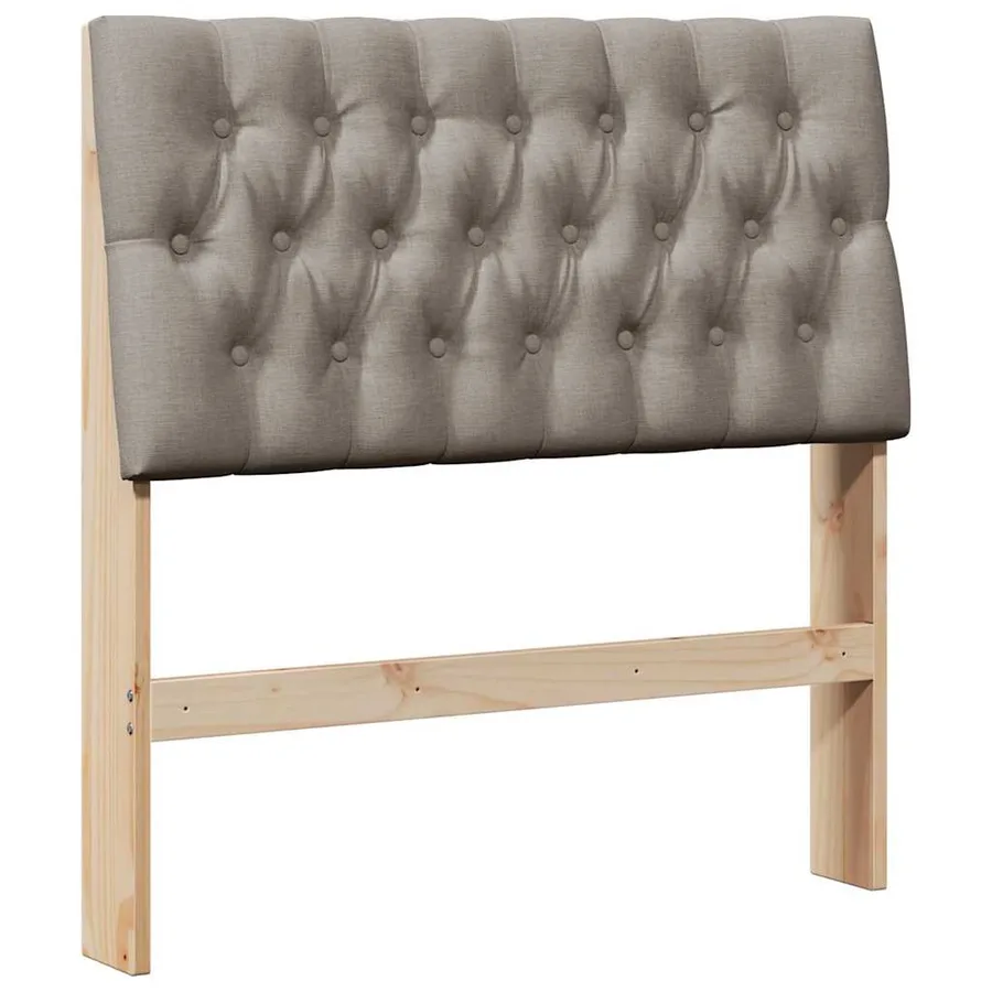 Tête de lit capitonnée Taupe 90 cm Pin massif - 2